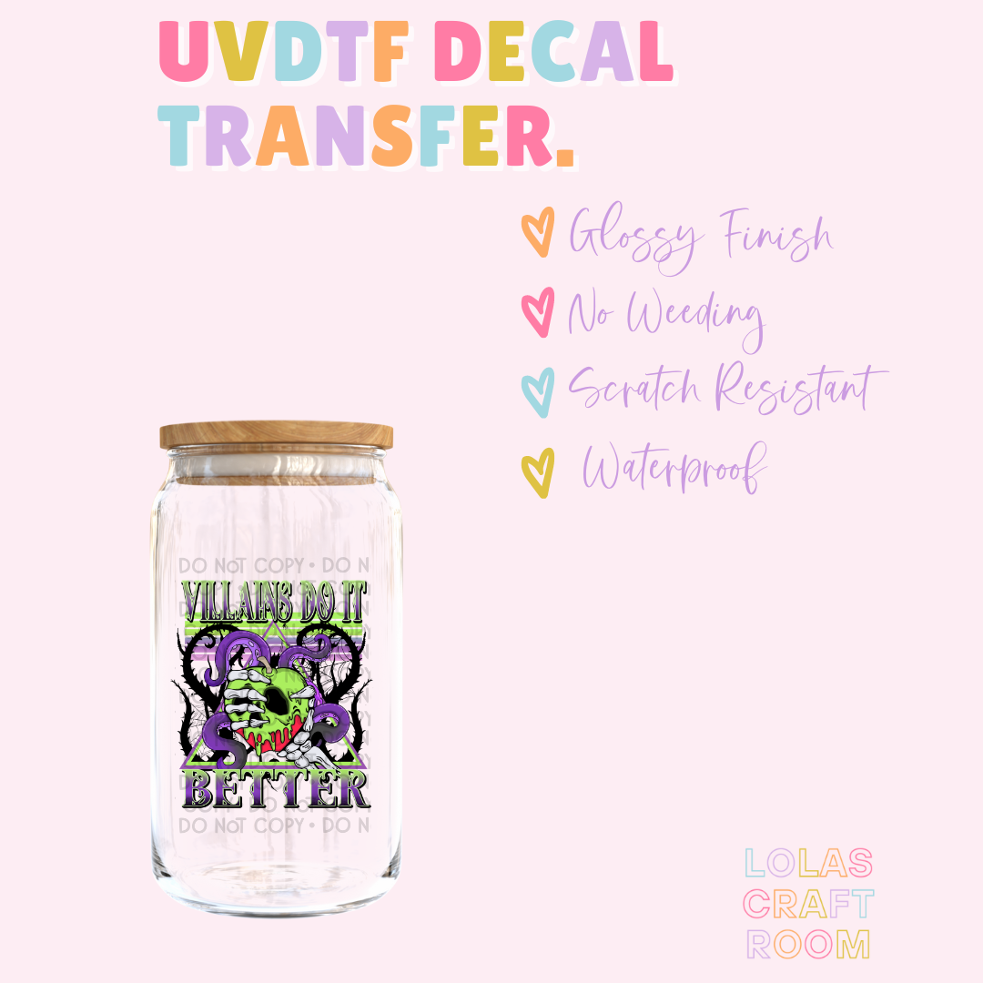 VILLIANS DO IT BETTER DECAL