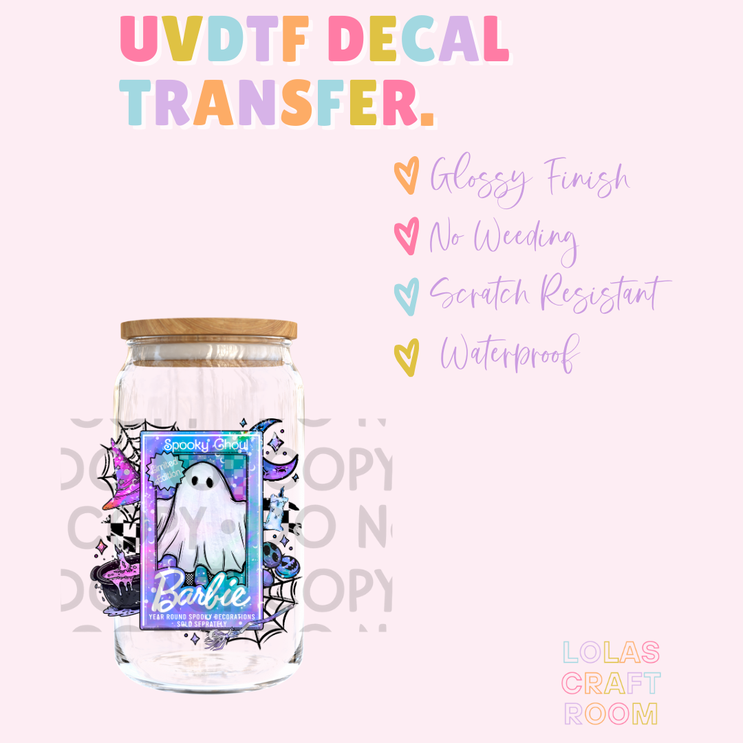 GHOST ON BOX UVDTF DECAL