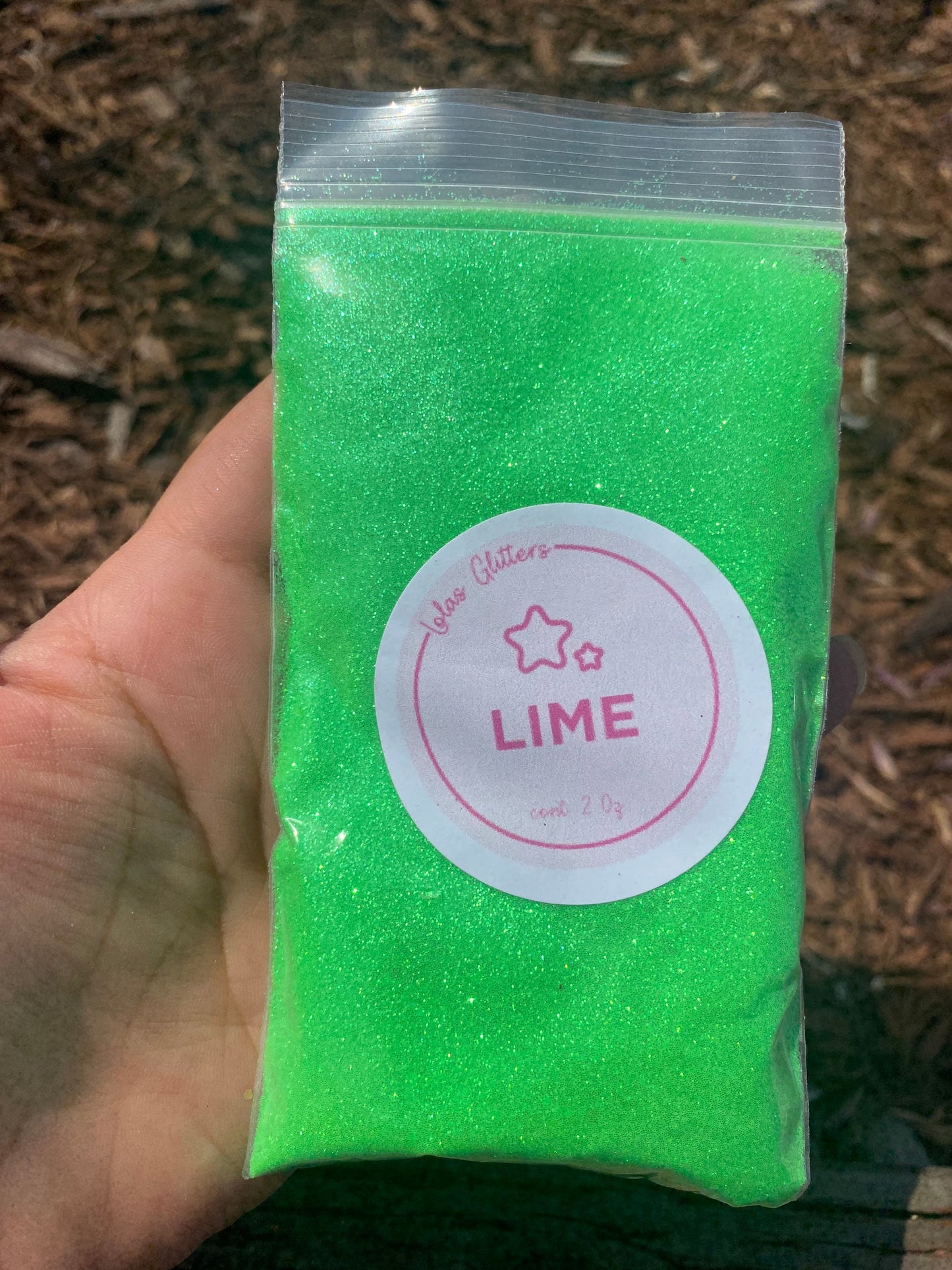 LIME green xtra fine polyester glitter glitter polyester cosmetic glitter