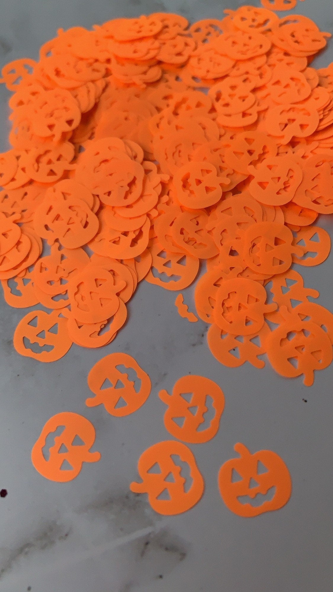 Matte orange neon pumpkins polyester glitter cosmetic glitter 10mm