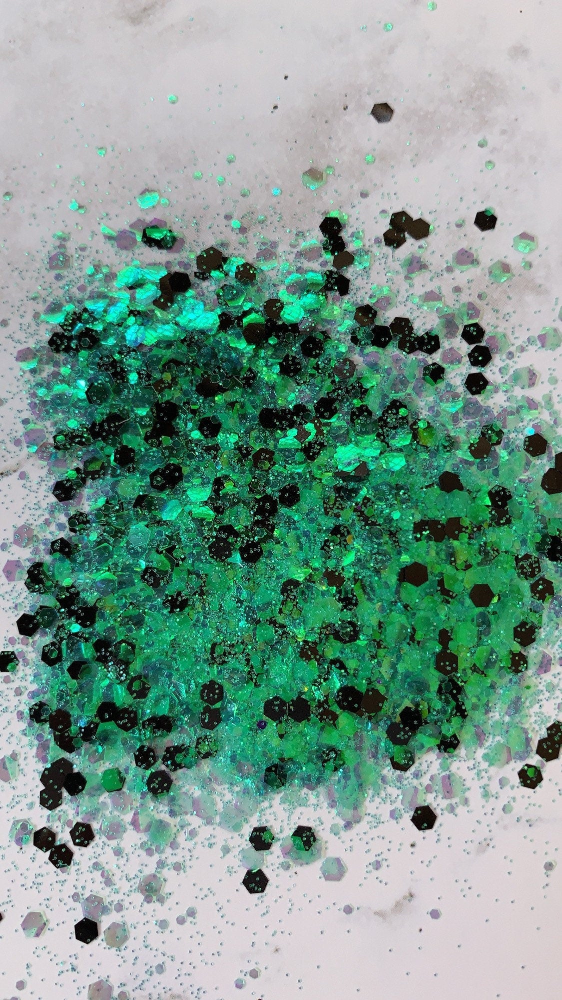 MAGIC green color shift holographic chunky mix Halloween polyester glitter