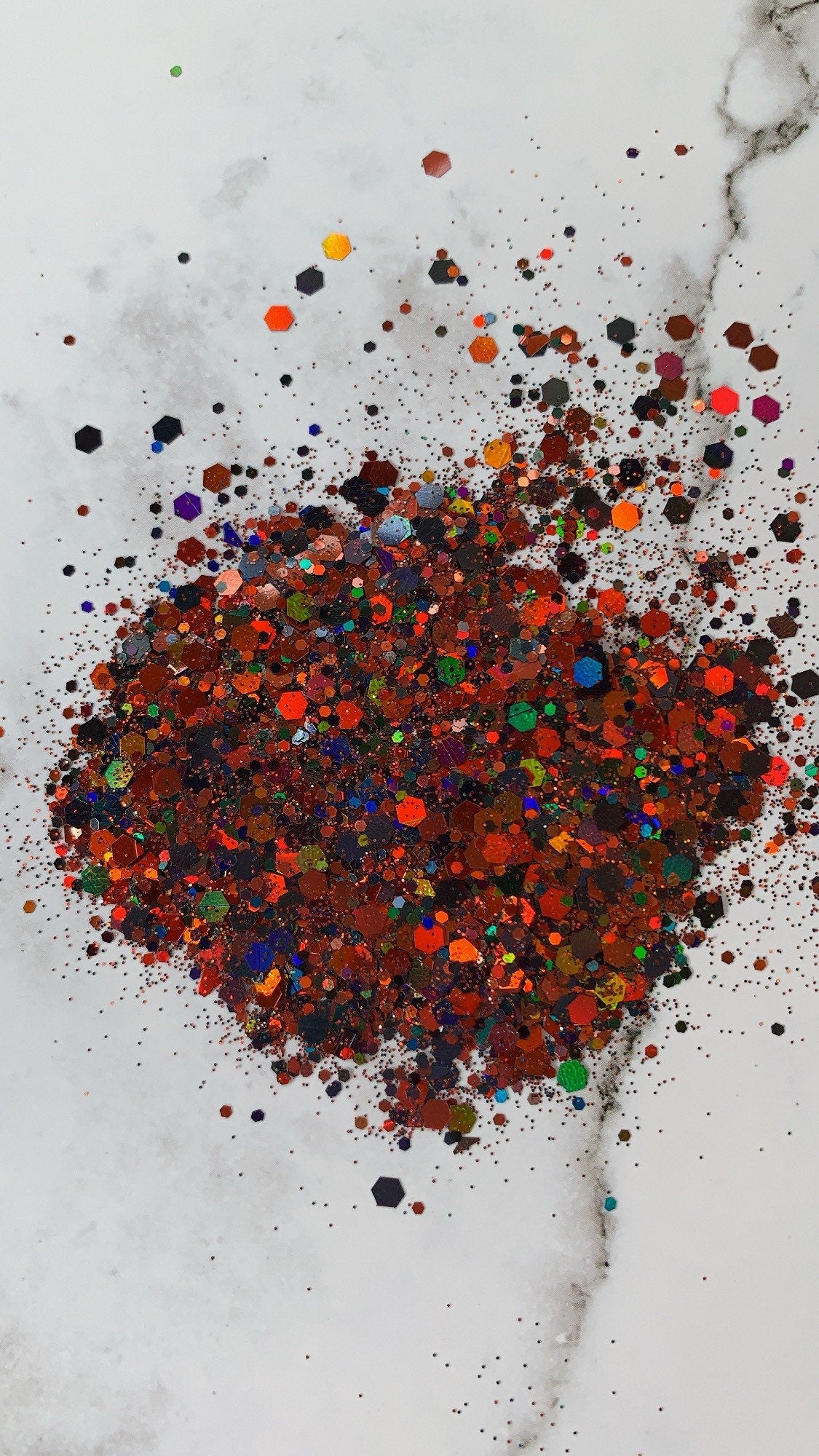 JACK. burnt orange black holographic chunky mix Halloween polyester glitter