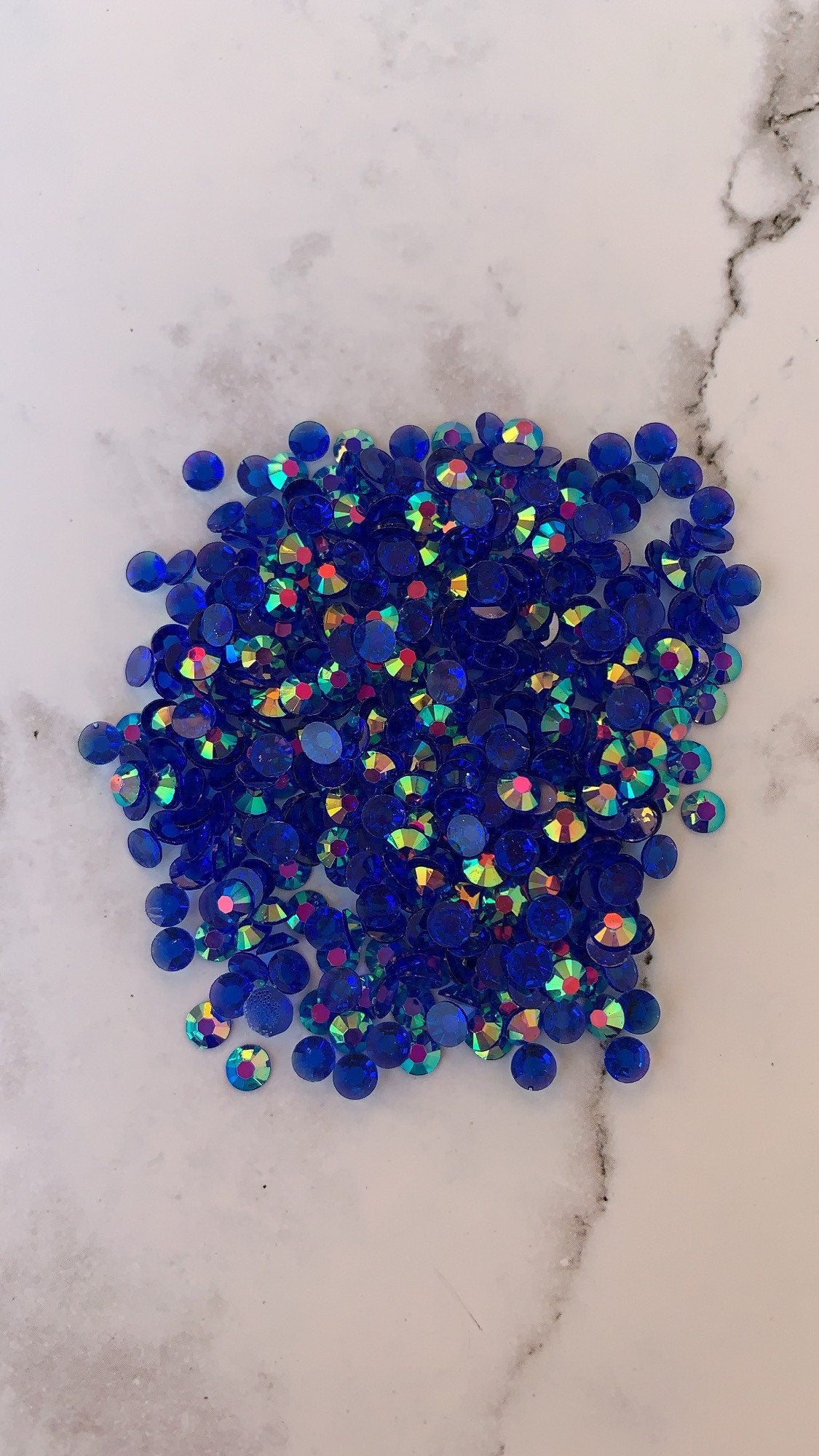CLEAR SkY deep blue ab 5mm 4mm rhinestones beads