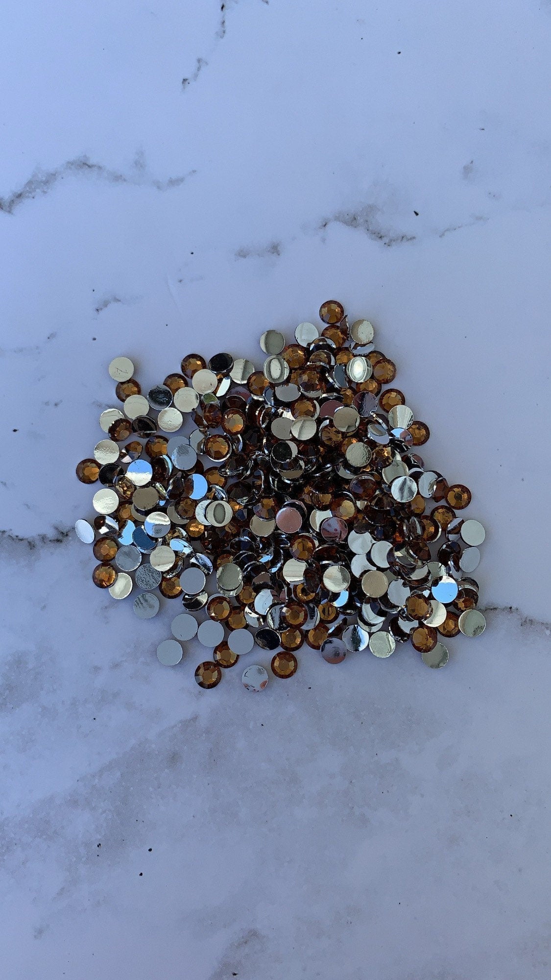 Chocolate . Dark brown. Silver back nonfix 5mm 4mm rhinestones beads