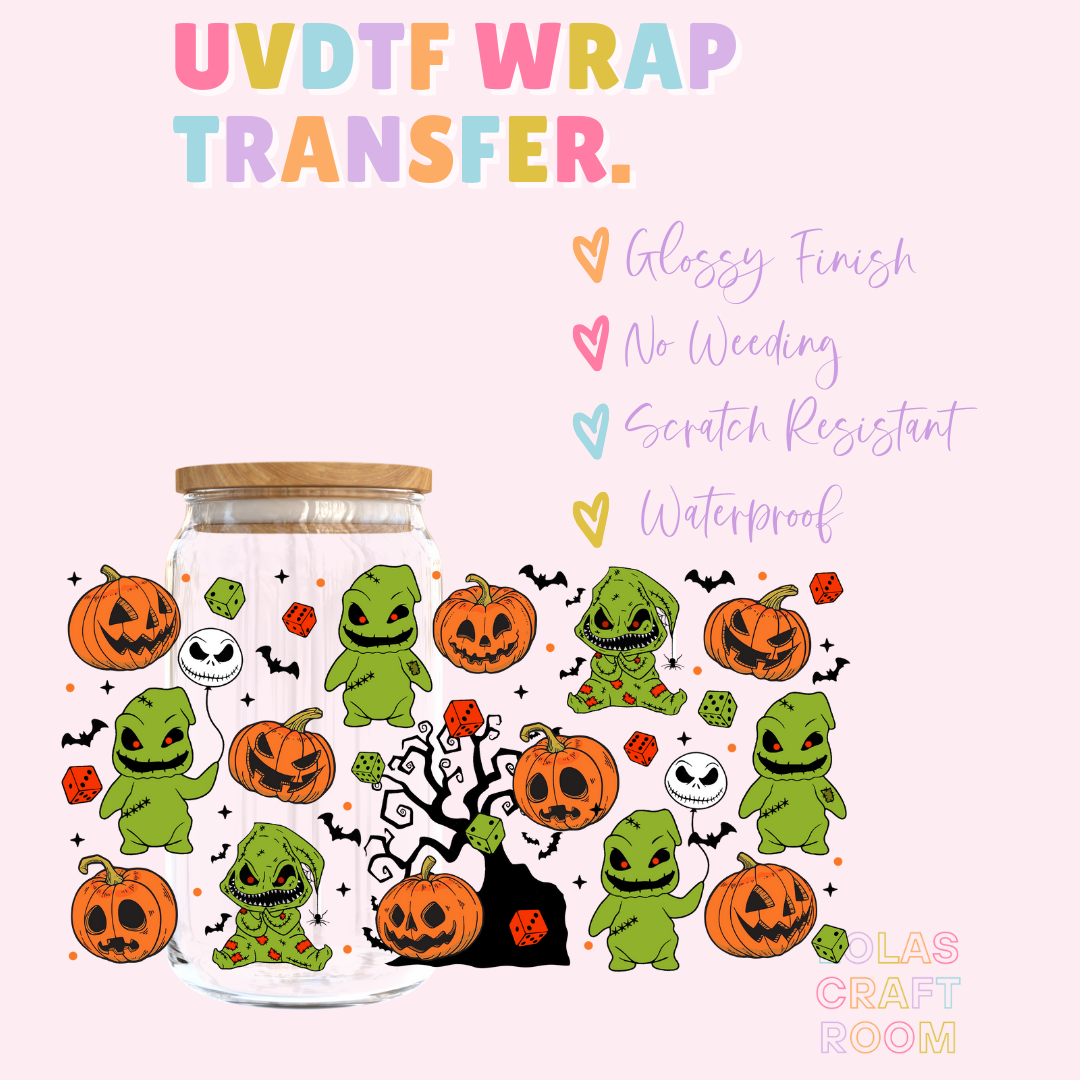 OOGIE  AND PUMPKINS UVDTF WRAP