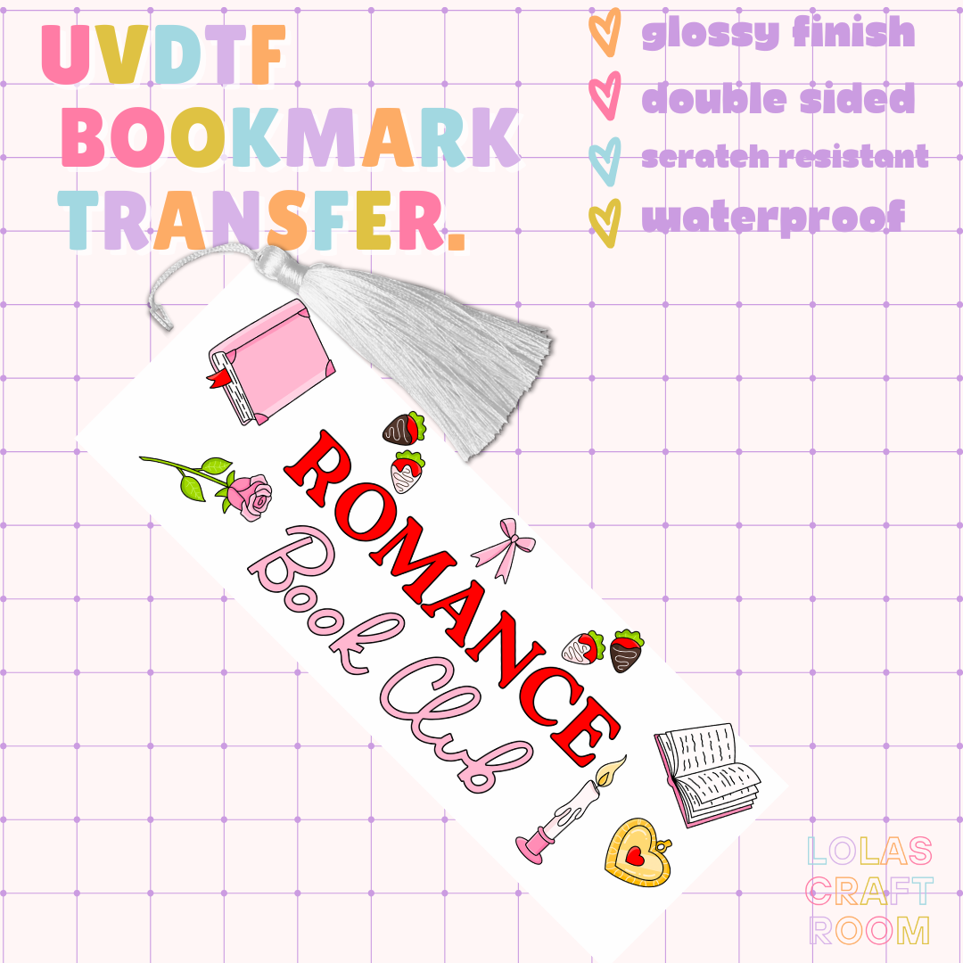 ROMANCE BOOK CLUB BOOKMARK UVDTF