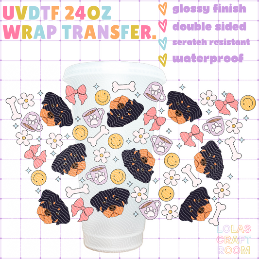 ROTTWEILER 24oz UVDTF CUP WRAP