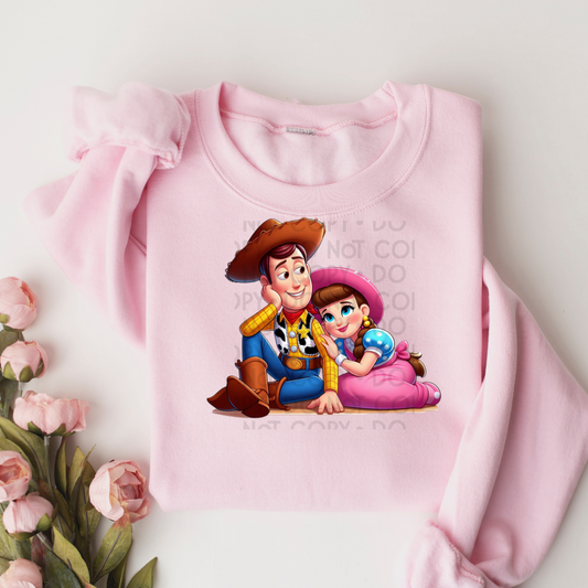 COWBOY TOY AND GIRL DTF