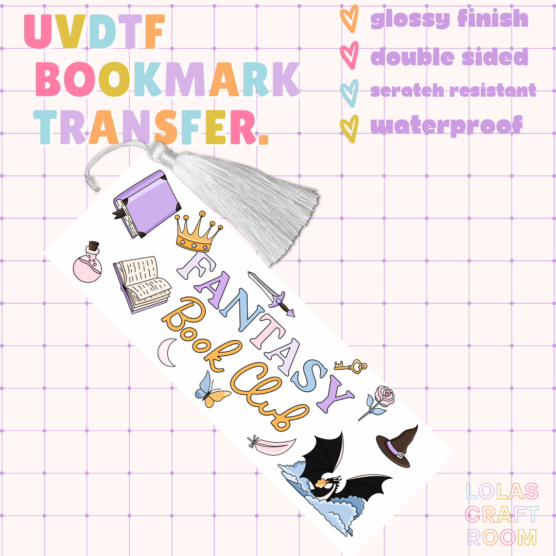 FANTASY BOOKCLUB BOOKMARK UVDTF