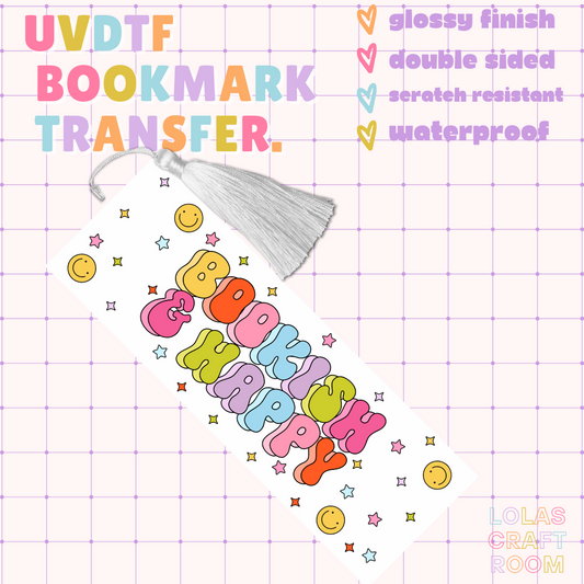 BOOKISH AND HAPPY BOOKMARK UVDTF