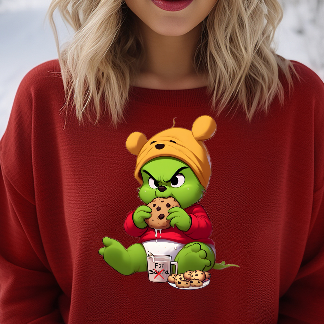 POOH GRINCHY WITH COOKIES DTF