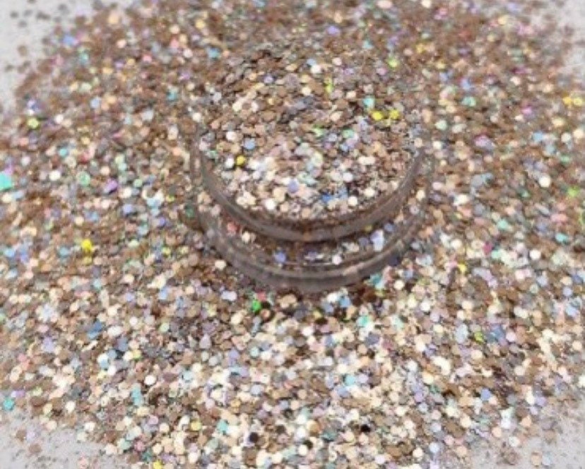 GREECE custom mix chunky glitter polyester cosmetic Gold holographic color glitter holographic glitter