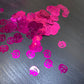 Metallic hot pink pumpkins polyester glitter  cosmetic glitter 10mm