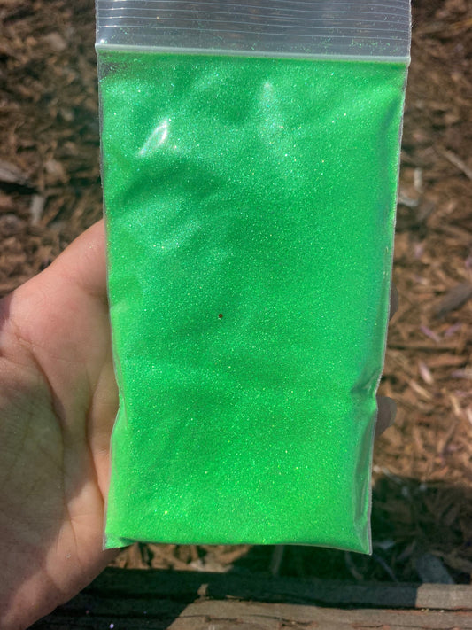 LIME green  xtra fine polyester glitter  glitter polyester cosmetic glitter