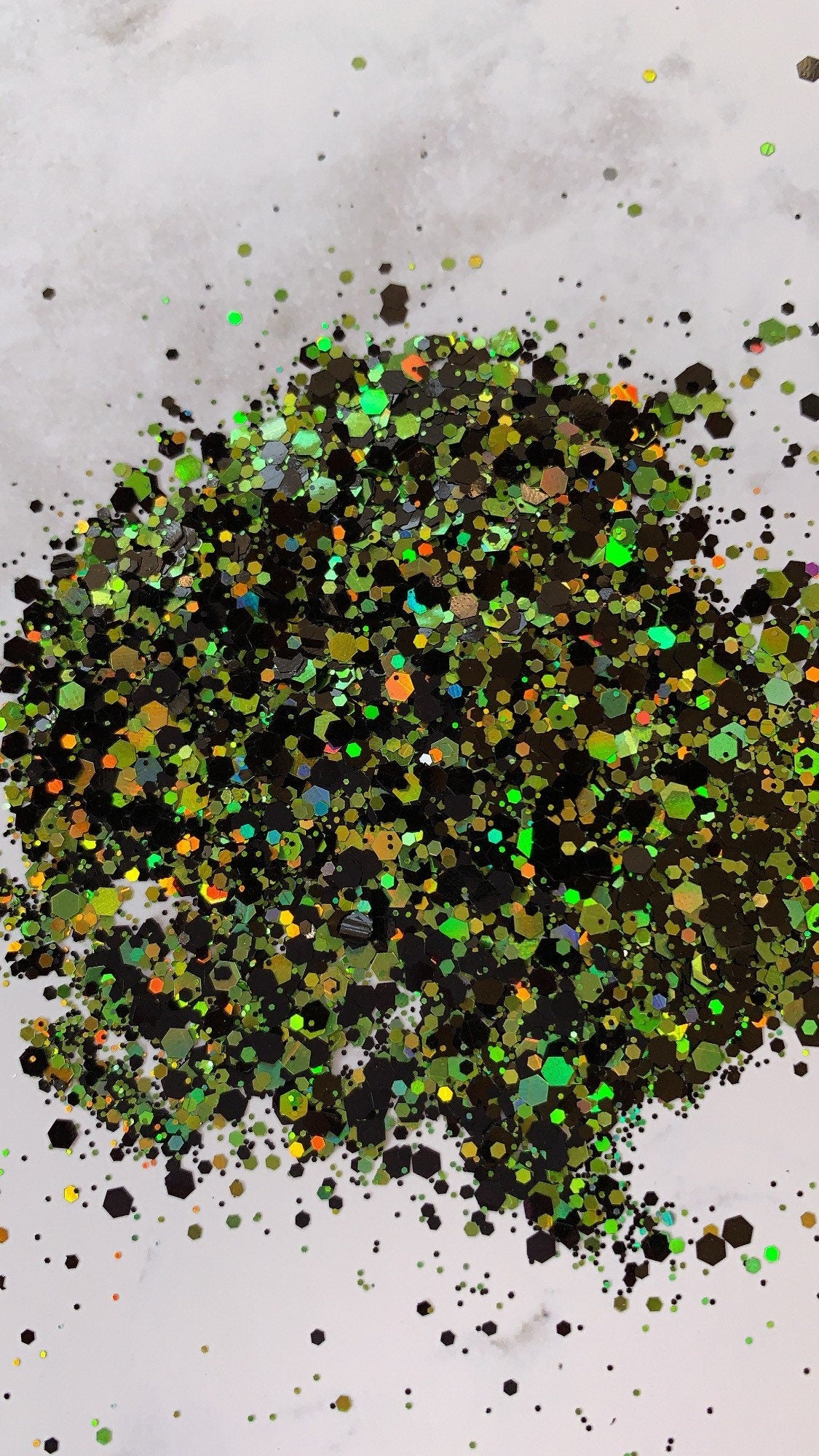 Frankenstein black green holographic chunky mix Halloween polyester glitter