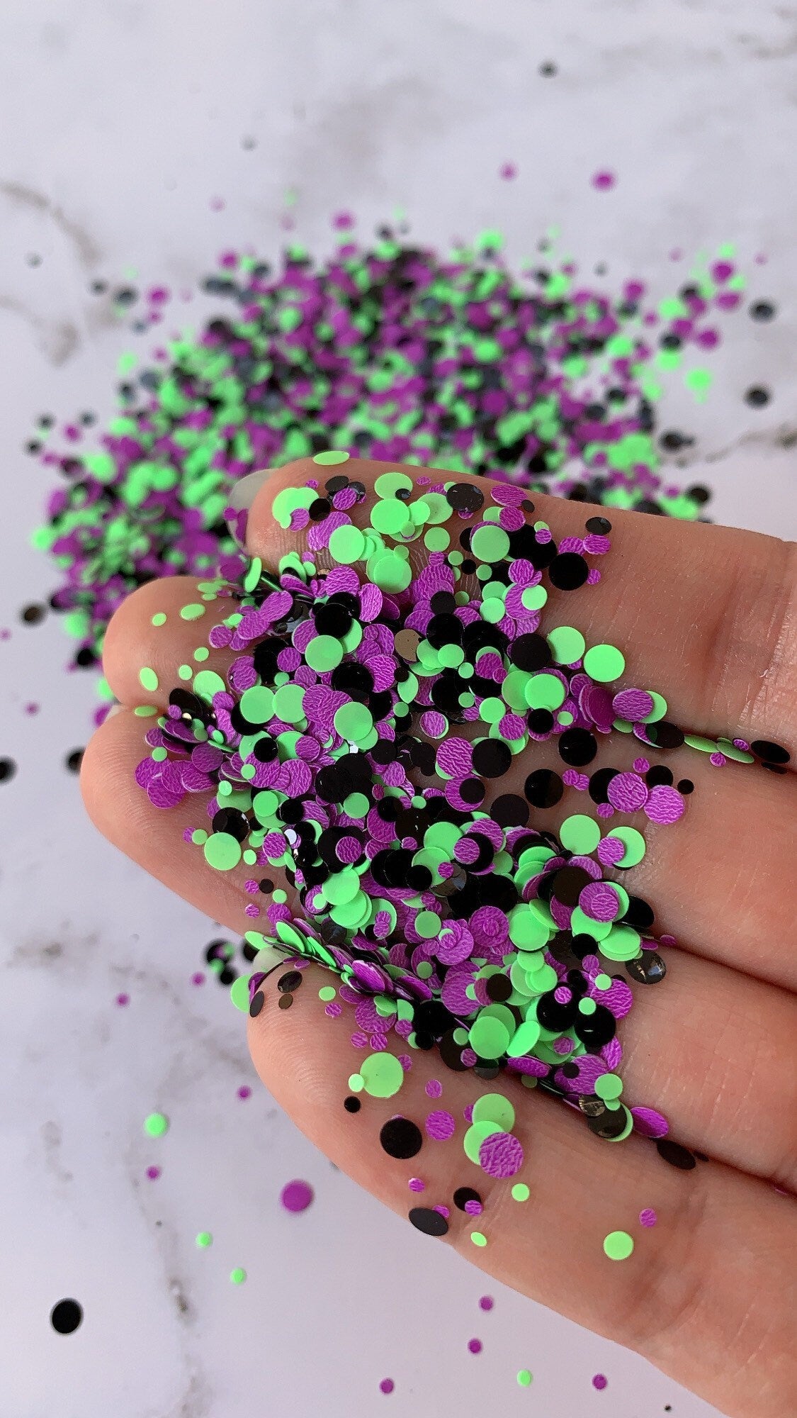 MONSTER SMASH Halloween polyester glitter dots glitter