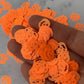 Matte orange neon  pumpkins polyester glitter  cosmetic glitter 10mm