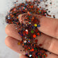 JACK. burnt orange black  holographic chunky mix Halloween polyester glitter