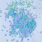BABY BLUE IRIDESCENT SNOW FLAKES