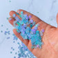 BABY BLUE IRIDESCENT SNOW FLAKES
