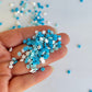 BLUE SNOWFLAKES POLYMER