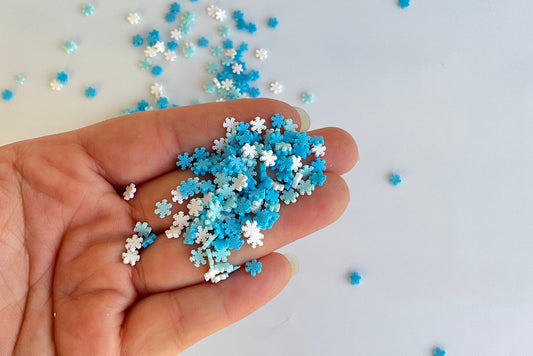 BLUE SNOWFLAKES POLYMER