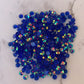 CLEAR SkY deep blue   ab 5mm 4mm rhinestones beads