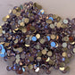 MAUVE.  Lilac. Silver back nonfix 5mm 4mm rhinestones beads