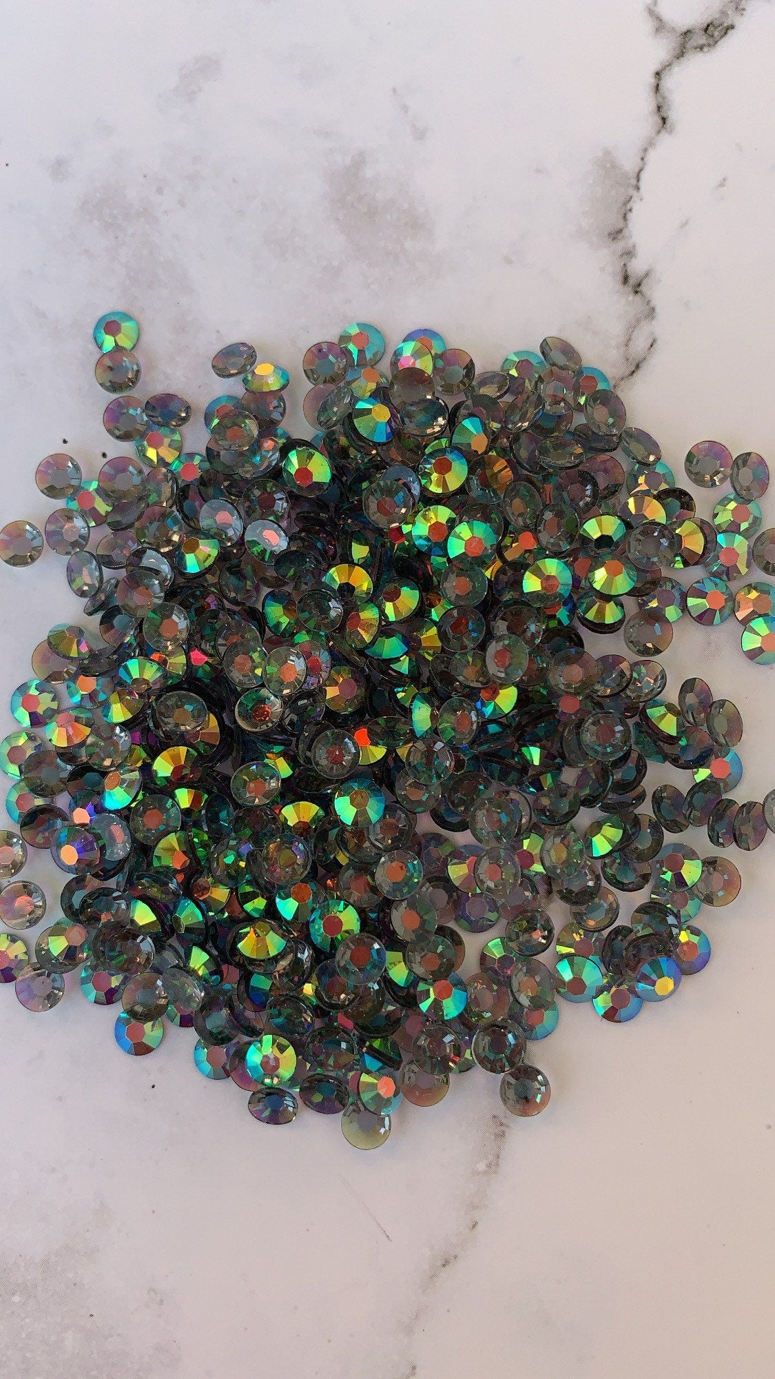 CLEAR SMOKED clear grey ab 5mm 4mm rhinestones beads