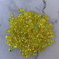 CLEAR SUNFLOWER clear yellow ab 5mm 4mm rhinestones beads