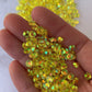 CLEAR SUNFLOWER clear yellow ab 5mm 4mm rhinestones beads