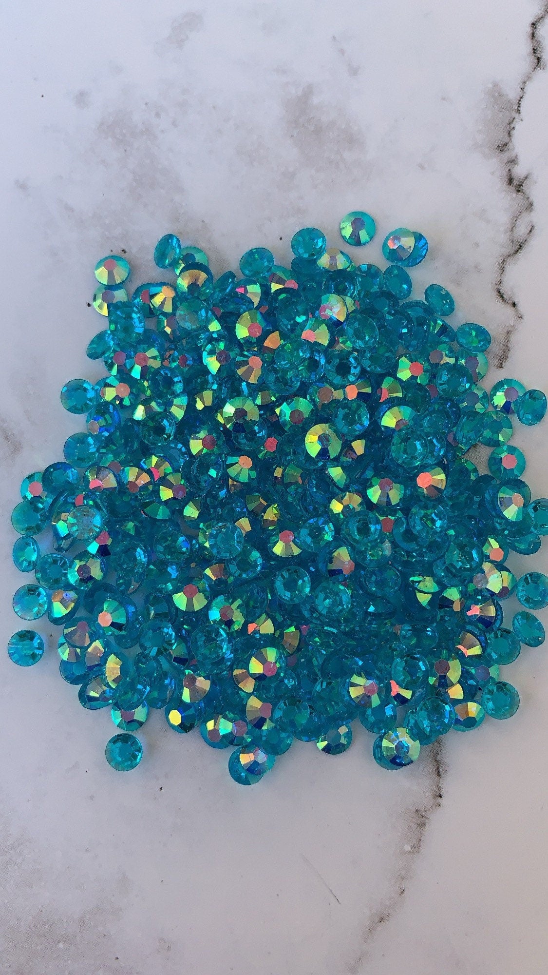 CLEAR AQUA clear ab 5mm 4mm rhinestones beads