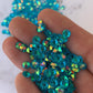 CLEAR AQUA clear ab 5mm 4mm rhinestones beads