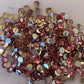 Blush. Pink.  Silver back nonfix 5mm 4mm rhinestones beads