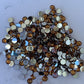 Chocolate . Dark brown.  Silver back nonfix 5mm 4mm rhinestones beads