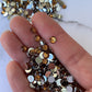 Chocolate . Dark brown.  Silver back nonfix 5mm 4mm rhinestones beads
