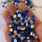 SAPPHIRE Silver back nonfix 5mm 4mm rhinestones beads